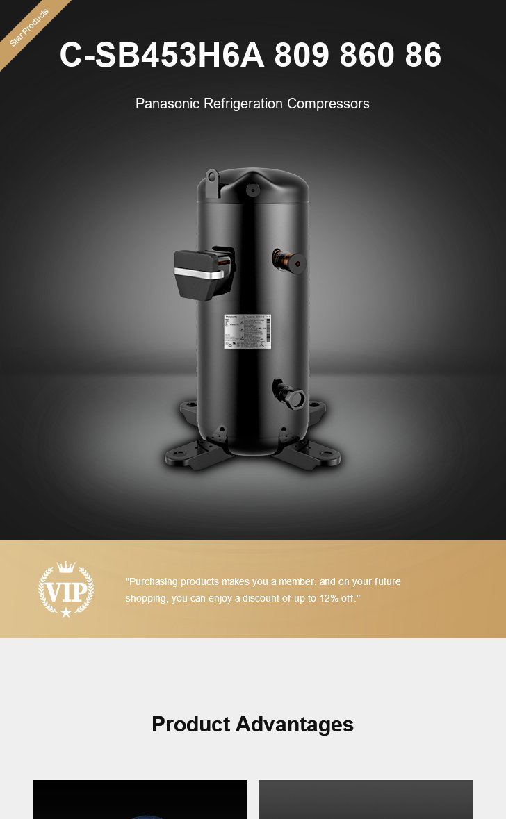 Panasonic Compressor C-SB453H6A 809 860 86, technical parameters pdf, structure diagram